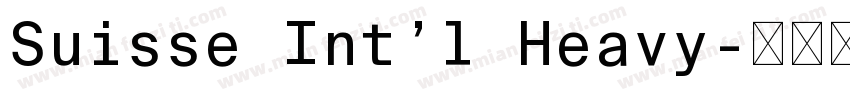 Suisse Int’l Heavy字体转换